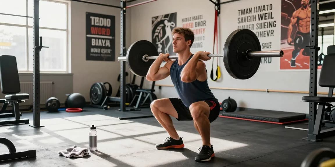 Bodybuilder, der im Fitnessstudio mit Steroidshop-Produkten für verbesserte Leistung trainiert.
