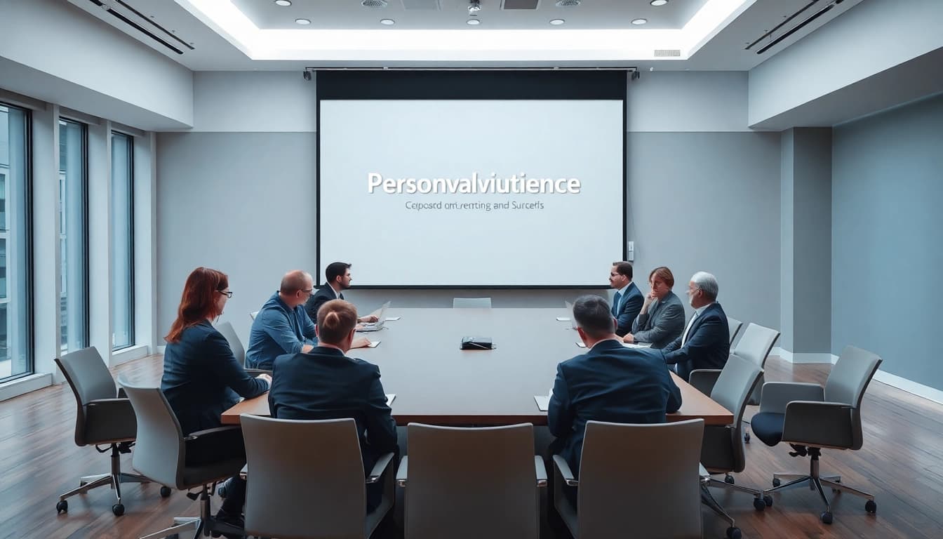 Personen diskutieren aktiv über Personalvermittlung in einem modernen Meetingraum.