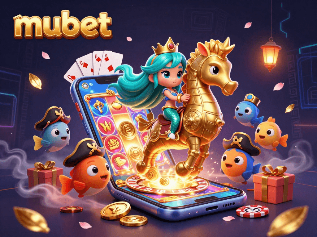 Mubet welcomes players to experience thrilling slots and casino adventures with vibrant characters.