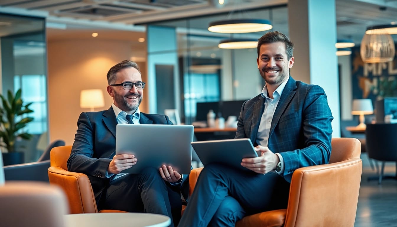 Headhunter Chemnitz im professionellen Gespräch mit einem Bewerber in einem modernen Büro.