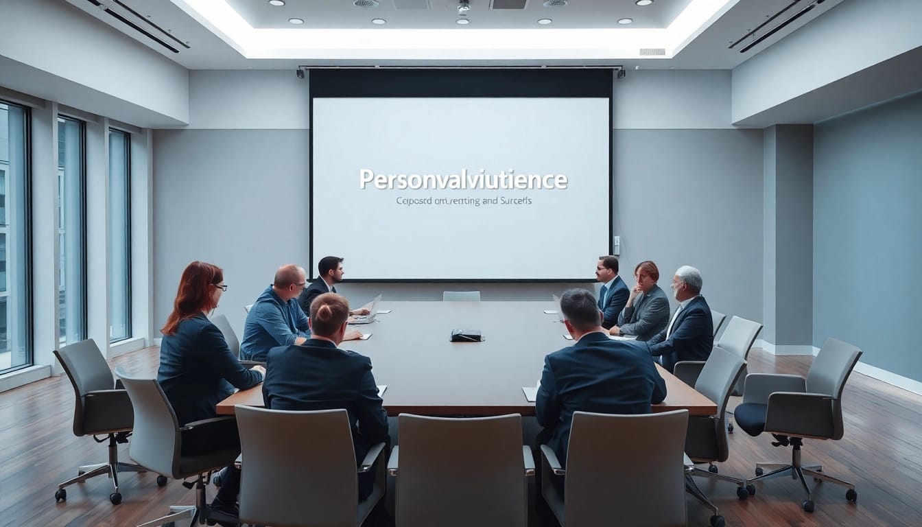 Personen diskutieren aktiv über Personalvermittlung in einem modernen Meetingraum.