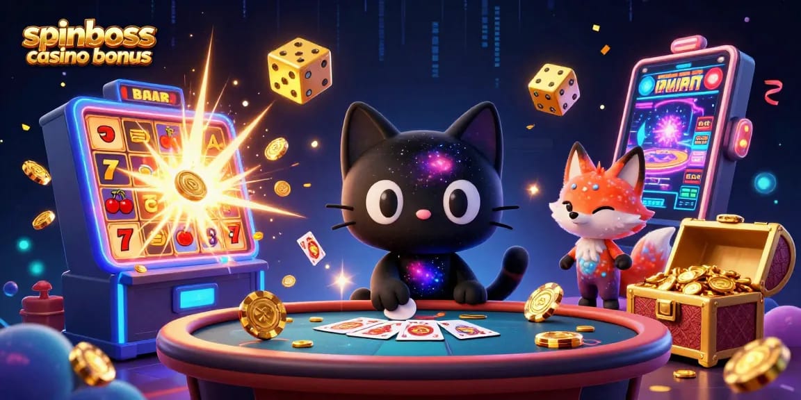 Spinboss Casino Bonus: Spiele mit Gewinnchancen an einem aufregenden virtuellen Casinospieltisch.