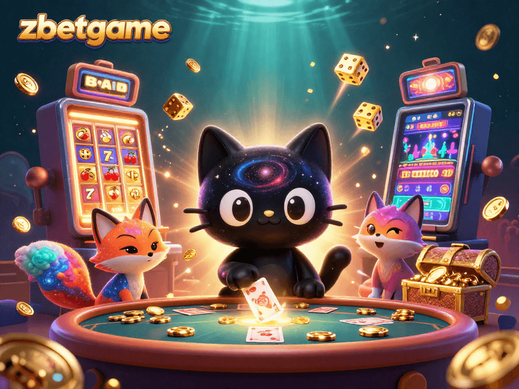 Engage with zbetgame's cosmic casino fun featuring iconic gaming elements and vibrant characters.