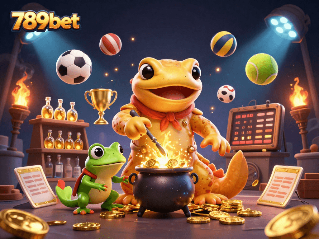 Experience thrilling bets at 789bet with a vibrant illustration showcasing a bustling casino atmosphere.