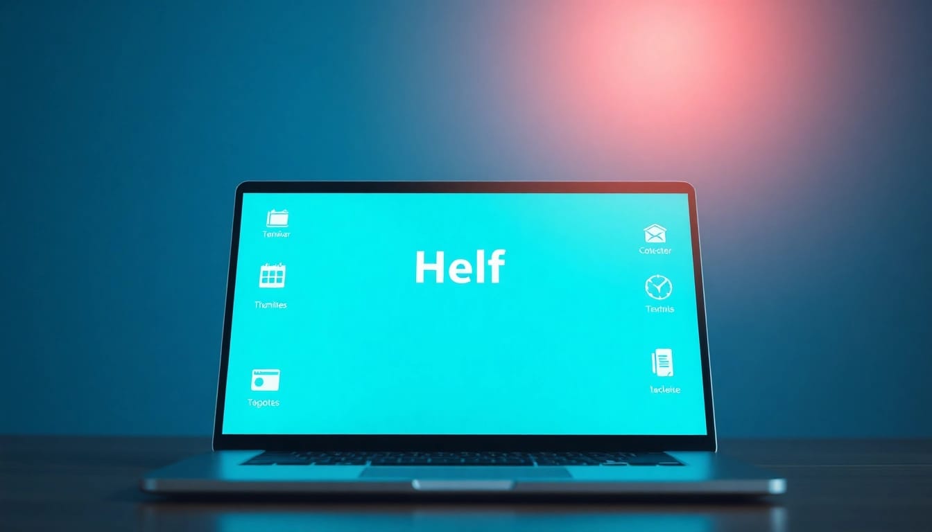 Hilfeportal: Benutzerfreundliches Interface eines digitalen Unterstützungssystems für schnelle Hilfe.