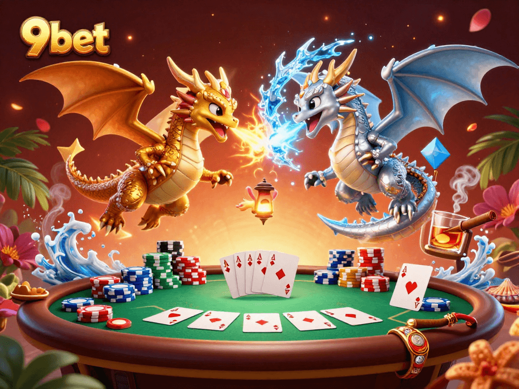 Engage in thrilling gameplay at 9bet with dazzling dragons and a rich casino atmosphere.