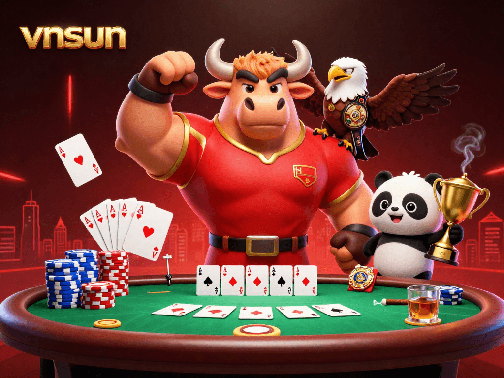 Experience thrilling gameplay at vnsun with vibrant characters and dynamic casino elements.