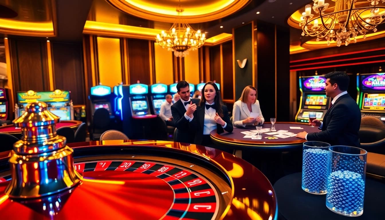 Trải nghiệm sự phấn khích tại các casino LUCK8 và LUCKY8 với hình ảnh trò chơi sống động và người chơi.