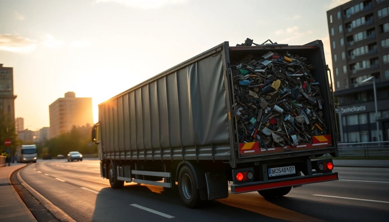 Schrottabholung mit einem mobilen Schrotthändler in Nordrhein-Westfalen, der schnell und zuverlässig Schrott abholt.