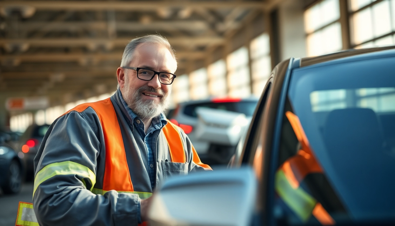 Kfz Gutachter in Köln analysiert ein Fahrzeugschaden detailliert und professionell.