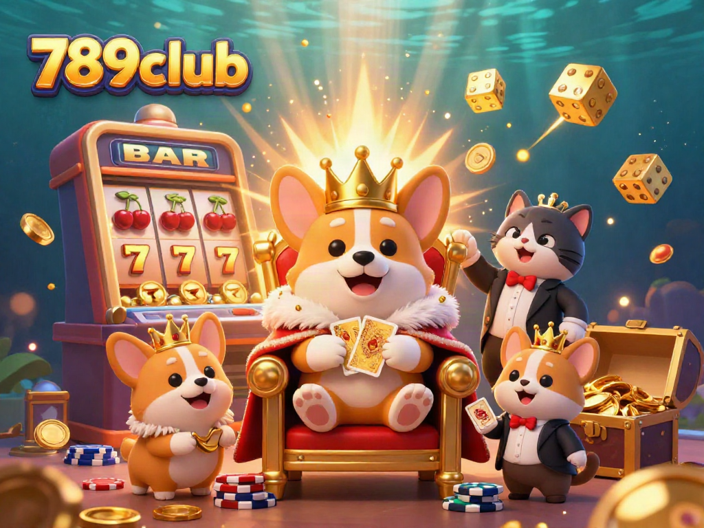 Experience thrilling gameplay at 789club with vibrant 3D casino illustrations and festive elements.