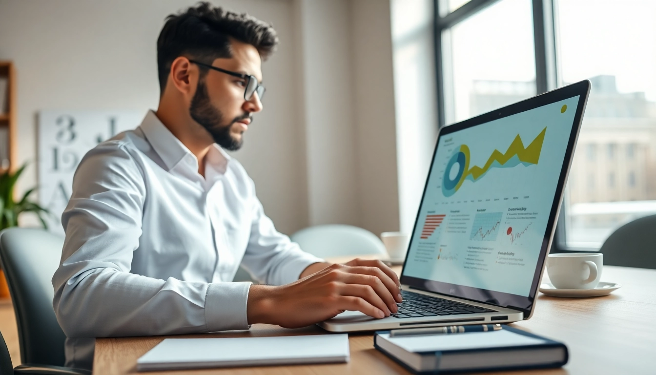 SEO Tipps zur Verbesserung der Online-Sichtbarkeit in einem modernen Büro.