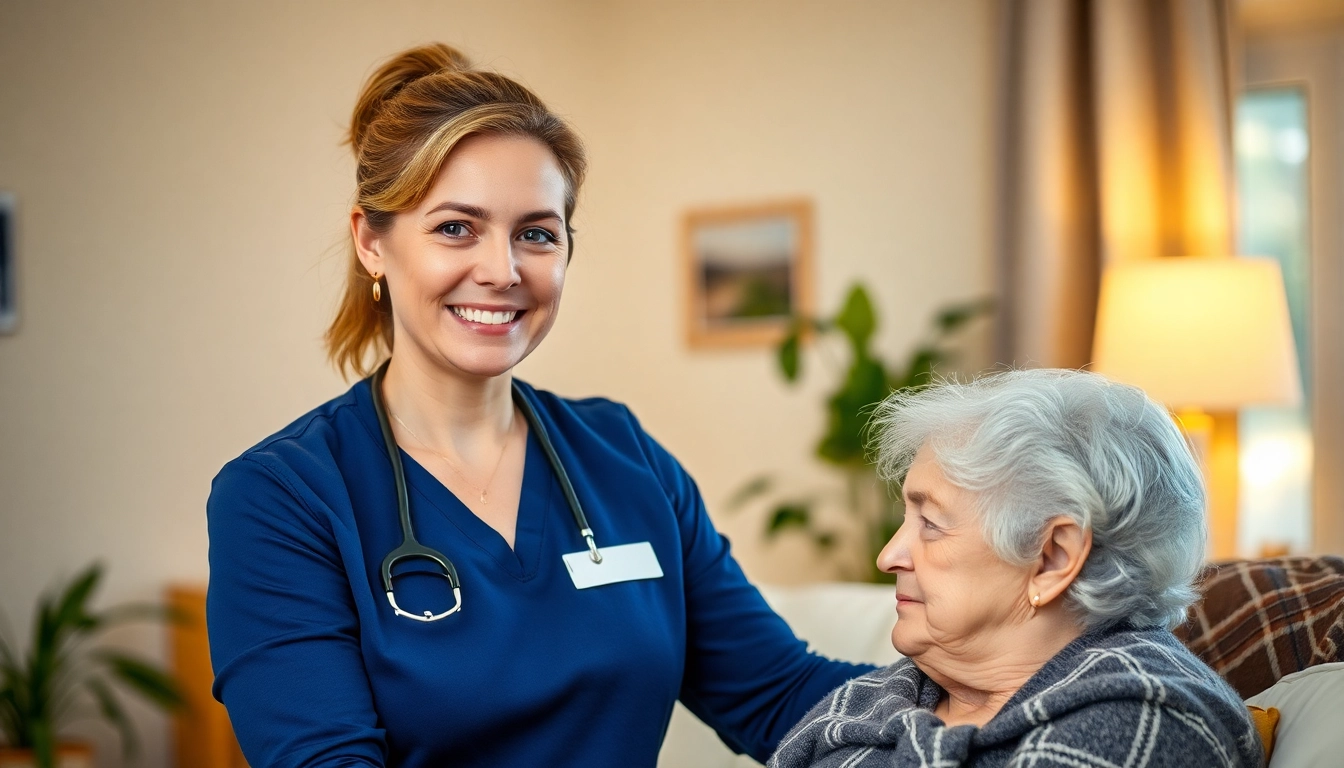 Engaging Pflegefachkraft provides care in Hameln, showcasing compassion and professionalism in a home environment.