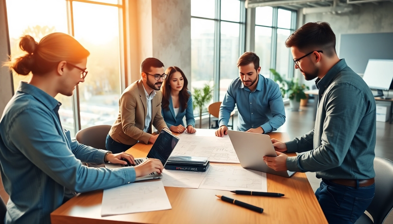 Headhunter Ingenieure arbeiten in einem modernen Büro zusammen.