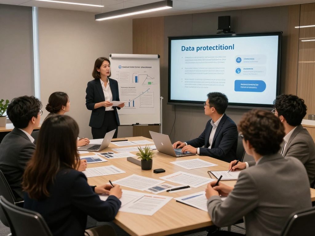 Consultant training social institutions on data protection and accessibility