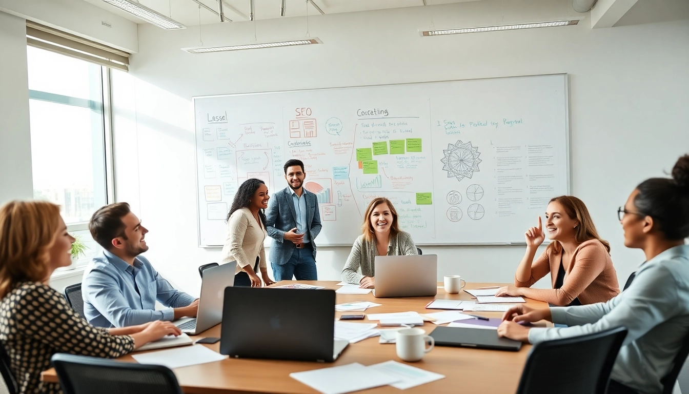 SEO Tipps für erfolgreiche digitale Marketingstrategien in einem modernen Büro.