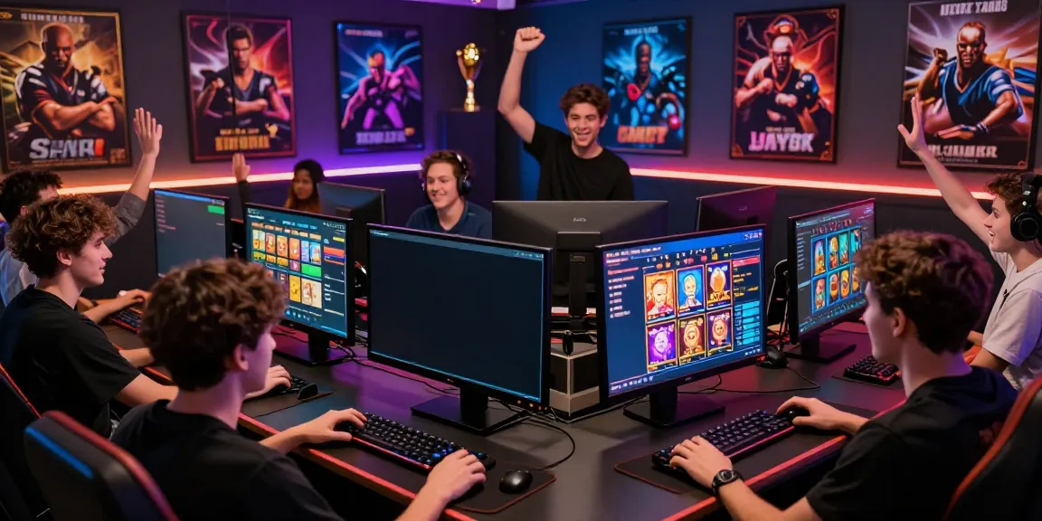 Players enjoying diverse games on UK88 in a vibrant gaming setup.