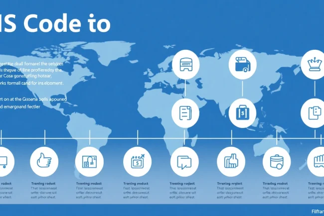 Illustrate HS Code classification system with an infographic showcasing categories and global influence.