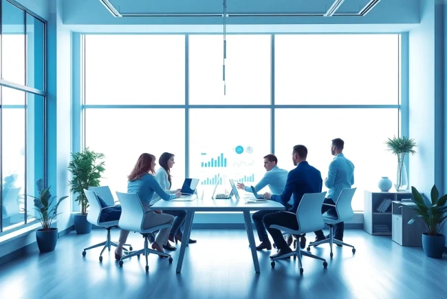 Explore the dynamic workspace of a pflegemarketing agentur demonstrating teamwork and modern design.