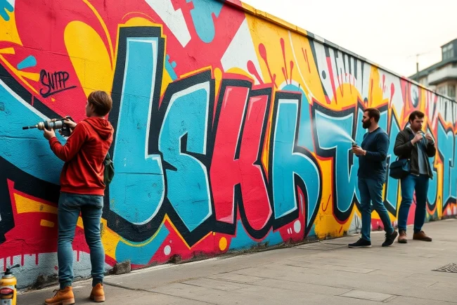 Graffiti Stuttgart zeigt kreative Künstler, die lebendige Wandkunst in Stuttgart schaffen.
