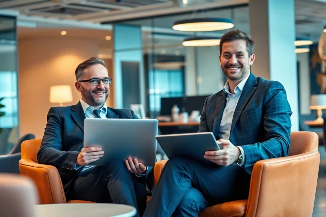 Headhunter Chemnitz im professionellen Gespräch mit einem Bewerber in einem modernen Büro.