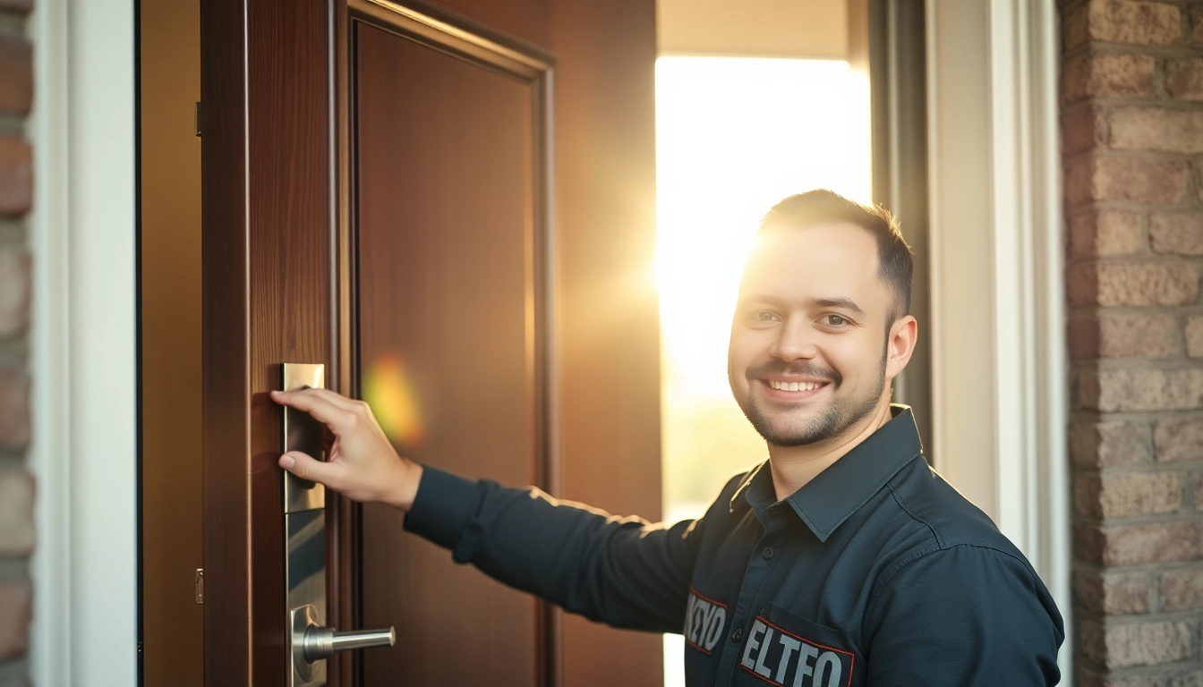 Schlüsseldienst rastatt öffnet beschädigungsfrei eine Tür mit professionellem Werkzeug.