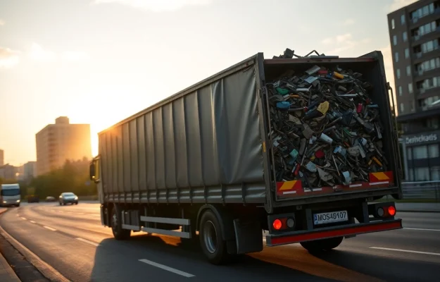 Schrottabholung mit einem mobilen Schrotthändler in Nordrhein-Westfalen, der schnell und zuverlässig Schrott abholt.