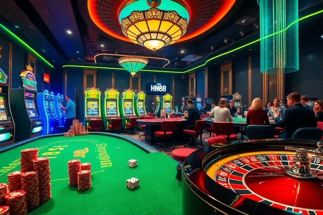 Experience the thrill of winning at HM88 with engaging casino games and vibrant gaming tables.