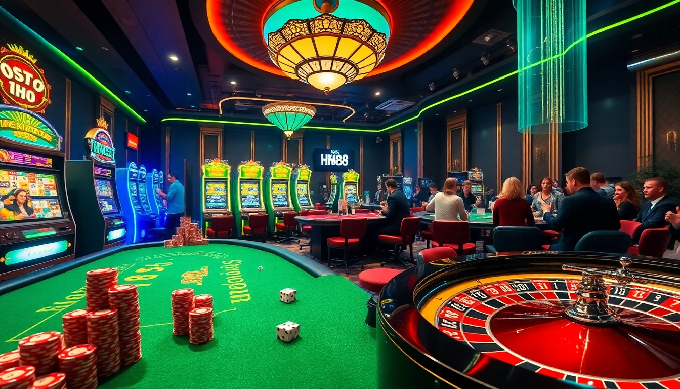 Experience the thrill of winning at HM88 with engaging casino games and vibrant gaming tables.
