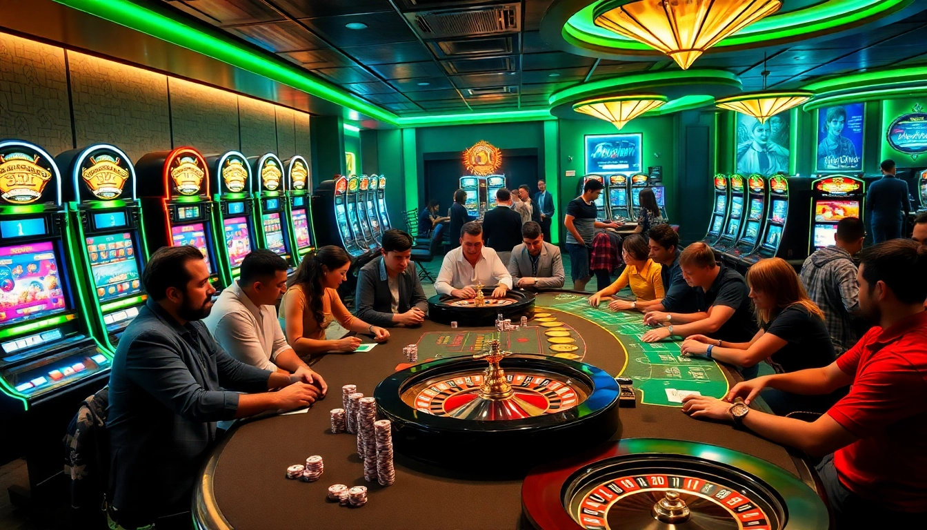 Players enjoying thrilling card games at B52club's luxurious casino tables.