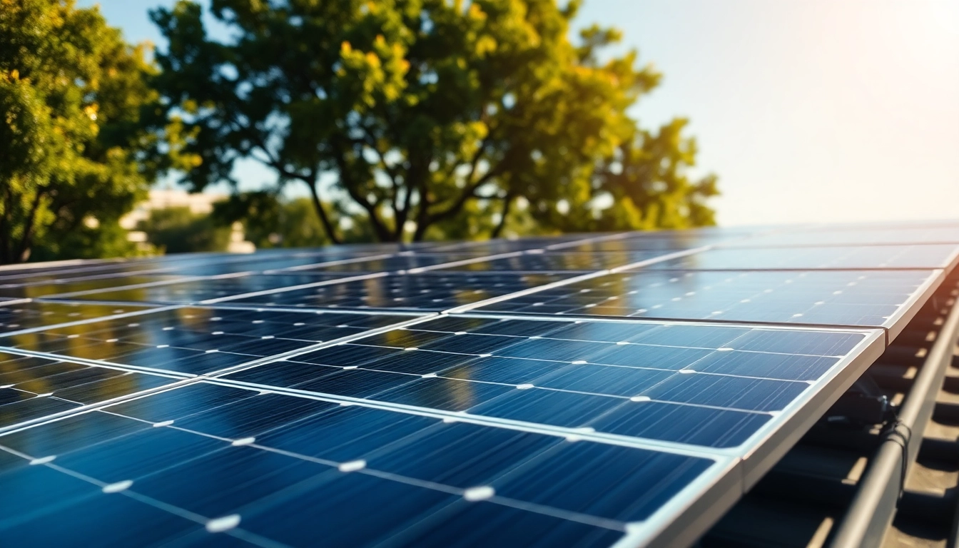 Photovoltaikanlage Kaufen Wien: Installation von Solarpanels auf einem modernen Dach in der Stadt.