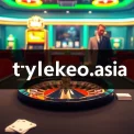 Exciting casino scene featuring poker chips and a roulette wheel, showcasing tylekeo.asia.