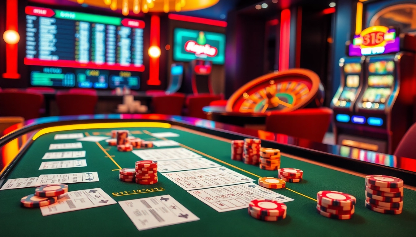 Exciting kèo nhà cái 5 action at a betting table showcasing vibrant rolls and professional gaming atmosphere.