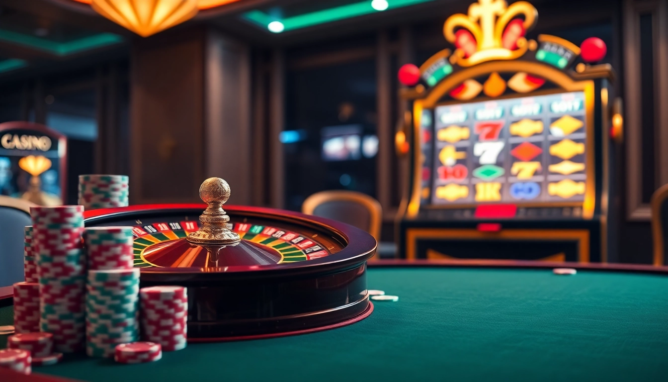 Trải nghiệm sự phấn khích tại https://luck8.net với bàn poker tinh tế được trang trí bằng những quân chip nhiều màu và bộ bài.