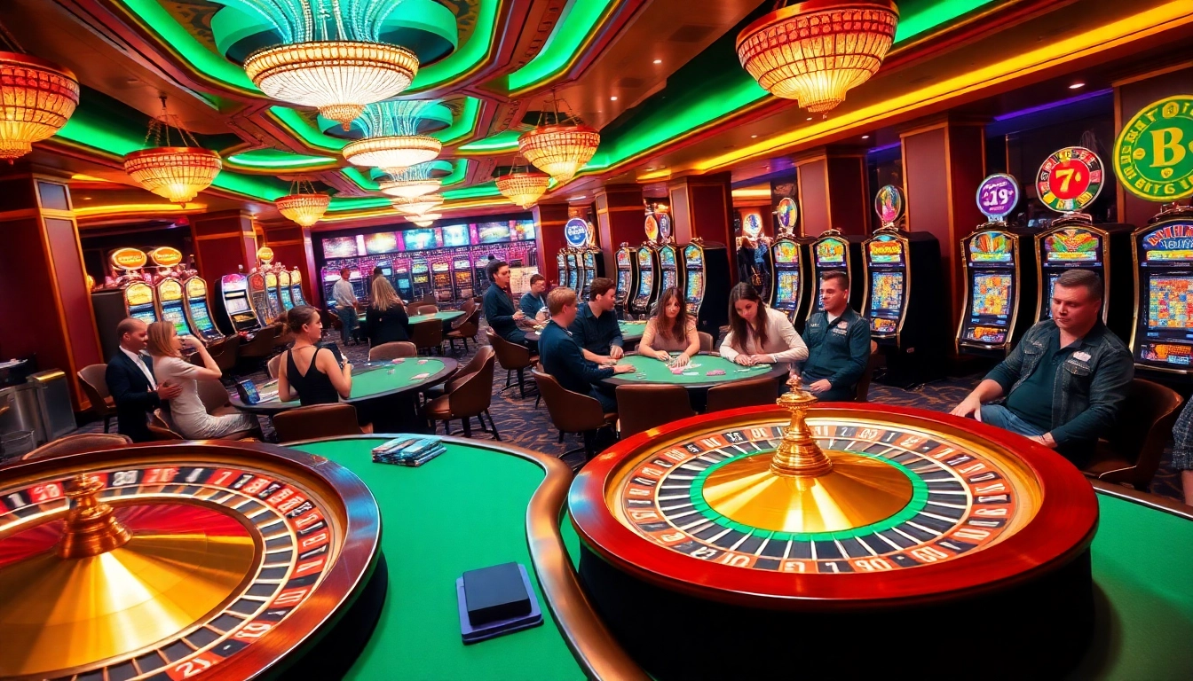 Experience thrilling gameplay at s8.com with dynamic casino tables, vibrant slot machines, and excited players.