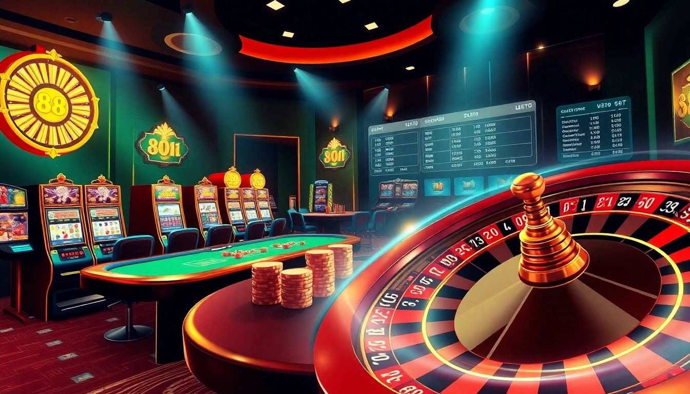 Experience the excitement of 88i nhà cái in a luxurious online casino setting with dynamic gaming elements.