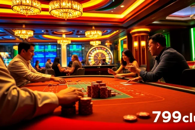 Experience thrilling action at tại 789club with a vibrant casino atmosphere filled with players and games.