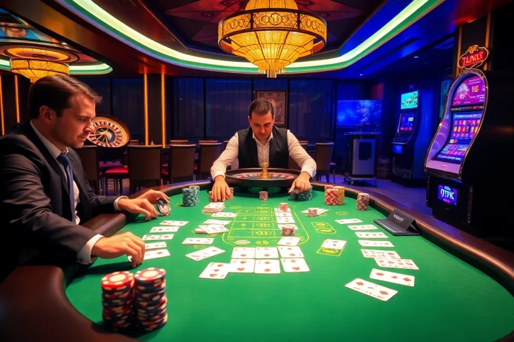 High-stakes poker scene at 79KING casino with focused players and vibrant chips.