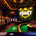 Experience the excitement of F8BET with a luxurious online casino interface showcasing games and betting.