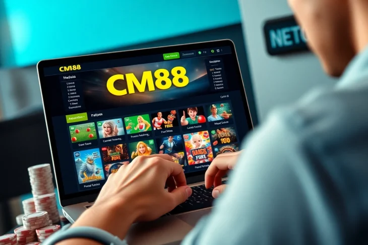 CM88 online betting platform interface featuring user engagement and innovative design.