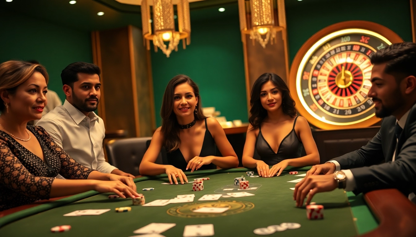 Experience exciting gaming at go8 casino with poker chips and a roulette wheel in play.